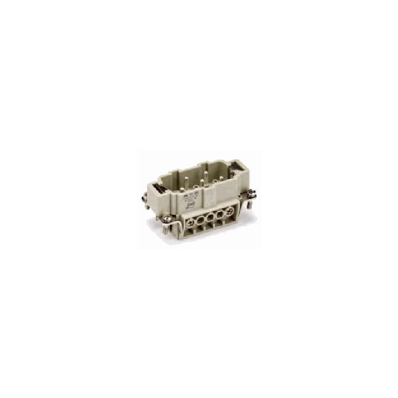 Insert HVE, Raccordement à vis, mâle, 5 pin, 16A, Polycarbonate, 10B 